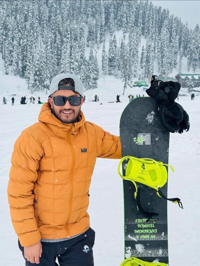 Taj Irshad, founder of Himalayan Edges, in Gulmarg